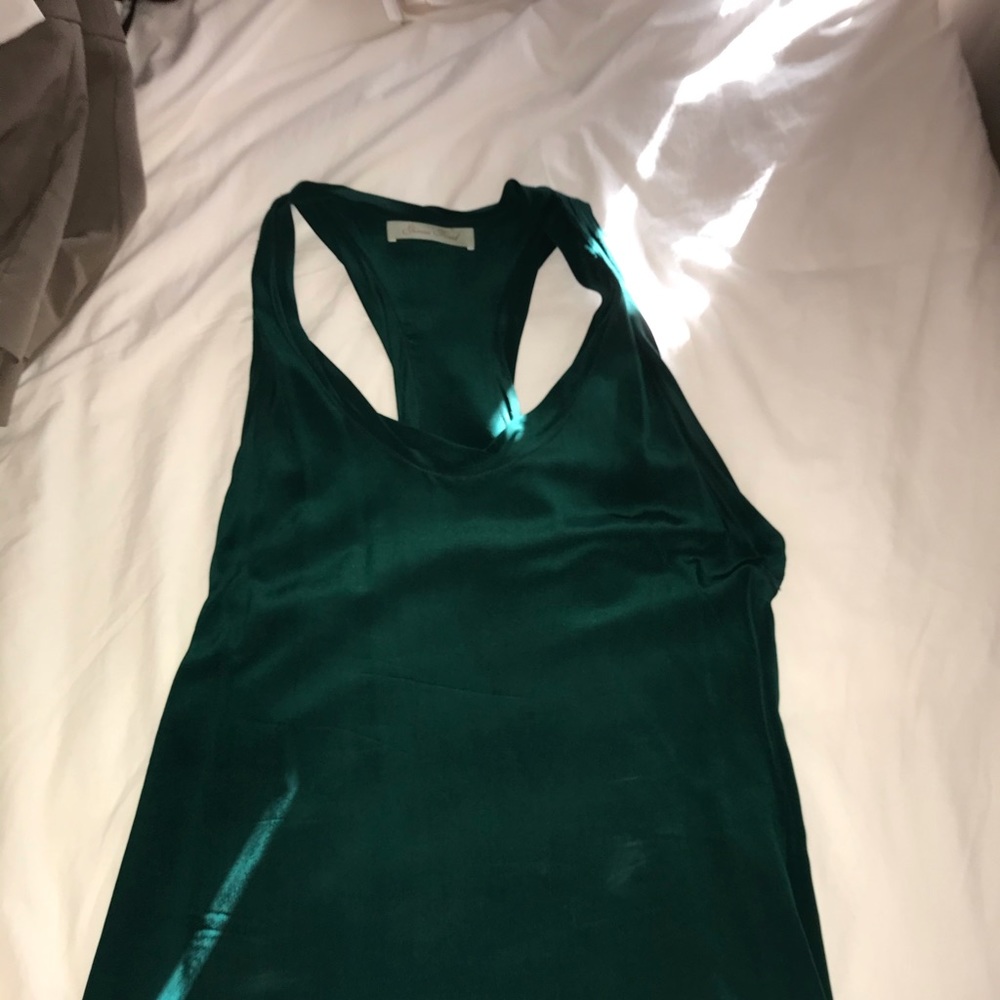 Geren Ford Deep Green Silk Tank Size S